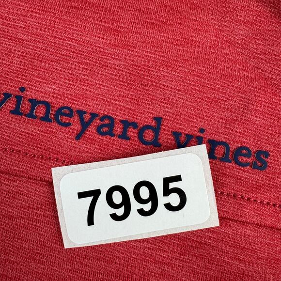 Vineyard Vines Red On-The-Go Shep Golf Pullover Performance 1/4 Zip Size Large - Picture 11 of 11